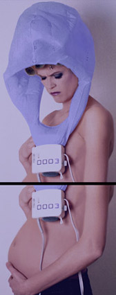 blue bubble, ca. 43,7 x 17,3in